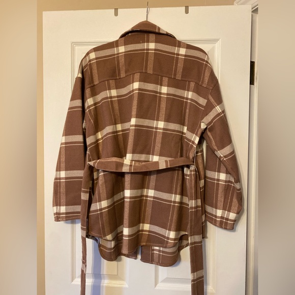 Pink/brown shacket - Picture 3 of 5